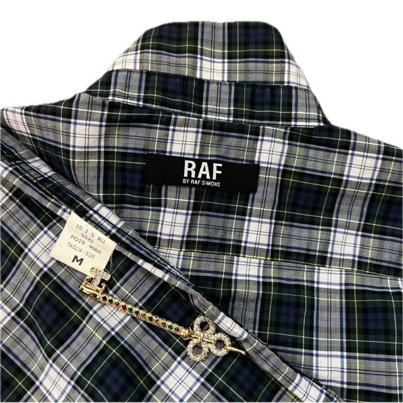 RAF SIMONS Archive Tartan Button Up Shirt Made in Italy - Picture 9 of 11